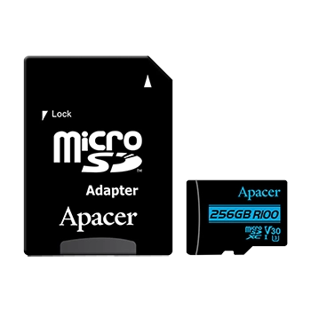 کارت حافظه microSDXC اپیسر مدل V30 کلاس 10 استاندارد UHS-I U3 سرعت 100MBps ظرفیت128گیگابایت به همراه آداپتور SD